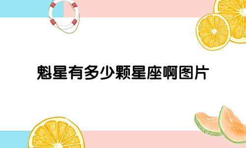 魁星有多少颗星座啊图片