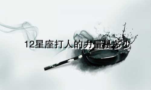 12星座打人的力量是多少