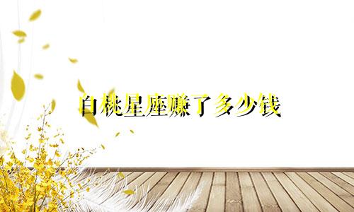 白桃星座赚了多少钱