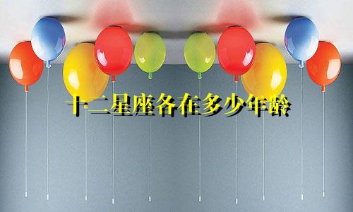 十二星座各在多少年龄