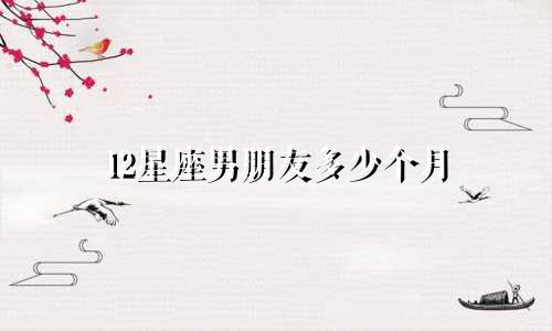 12星座男朋友多少个月