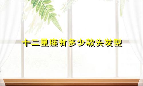 十二星座有多少款头发型