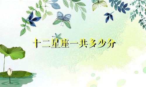 十二星座一共多少分