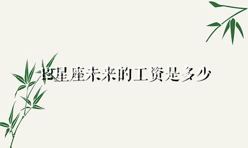 12星座未来的工资是多少