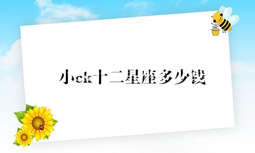 小ck十二星座多少钱