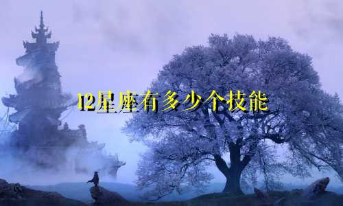 12星座有多少个技能