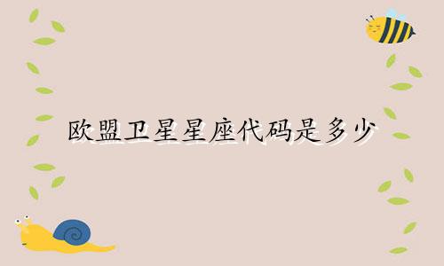 欧盟卫星星座代码是多少