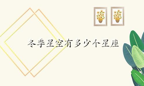 冬季星空有多少个星座