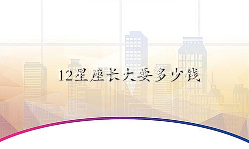 12星座长大要多少钱