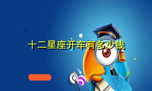 十二星座开车有多少钱