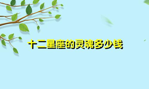 十二星座的灵魂多少钱