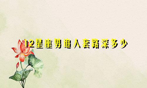 12星座男追人套路深多少