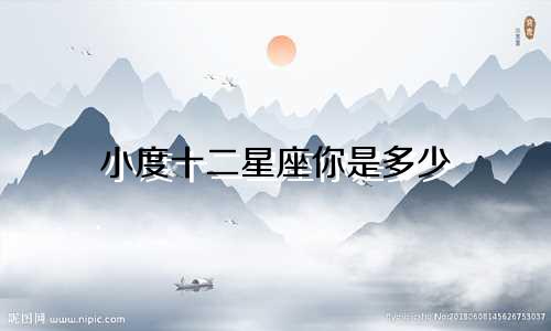小度十二星座你是多少