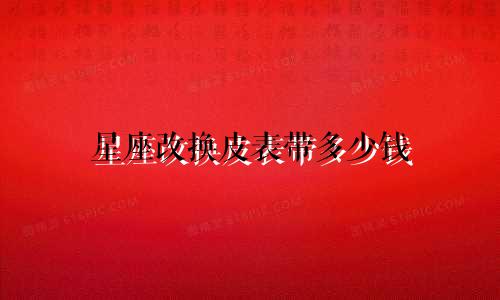 星座改换皮表带多少钱
