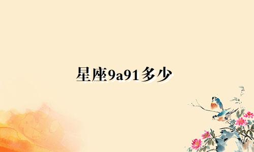 星座9a91多少錢