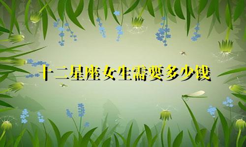 十二星座女生需要多少钱