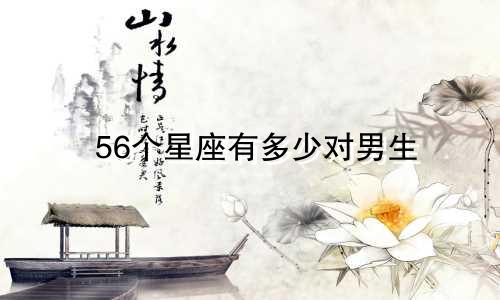 56个星座有多少对男生