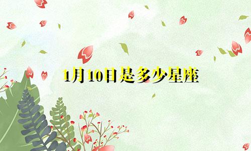 1月10日是多少星座