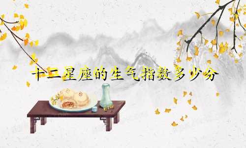 十二星座的生气指数多少分