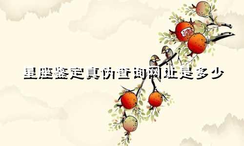 星座鉴定真伪查询网址是多少