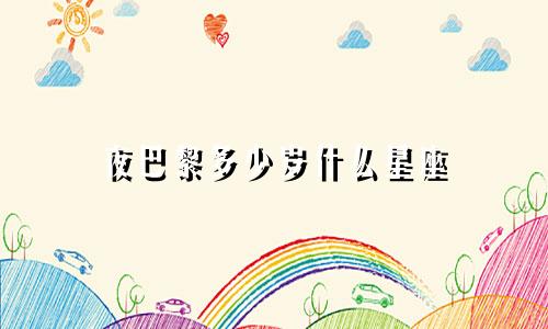 夜巴黎多少岁什么星座