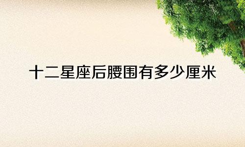 十二星座后腰围有多少厘米