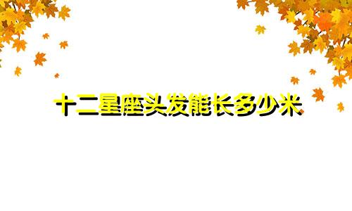 十二星座头发能长多少米