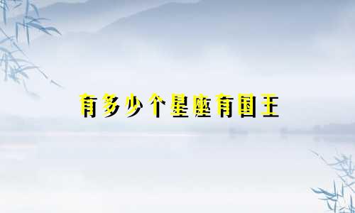 有多少个星座有国王