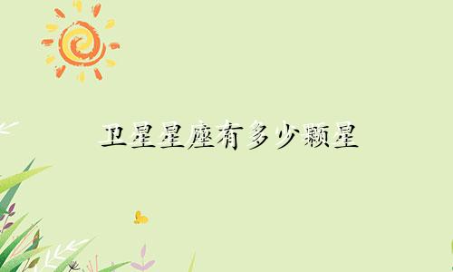 卫星星座有多少颗星