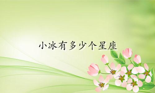 小冰有多少个星座