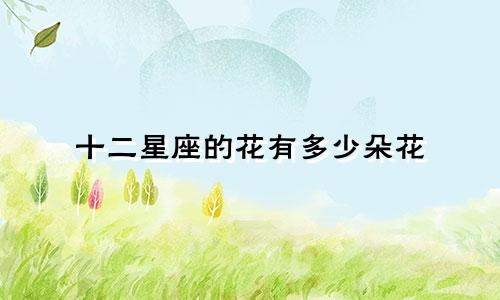 十二星座的花有多少朵花