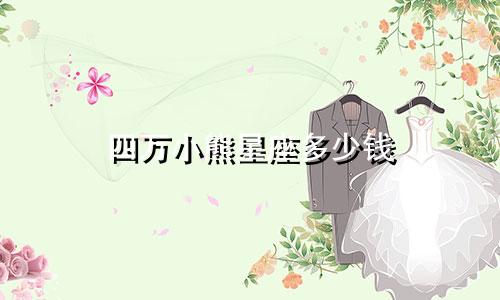 四万小熊星座多少钱