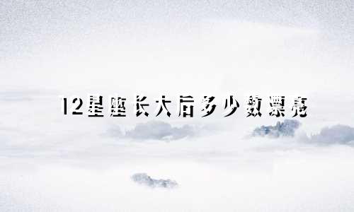 12星座长大后多少数漂亮