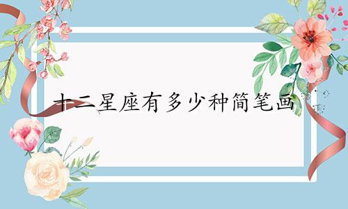十二星座有多少种简笔画