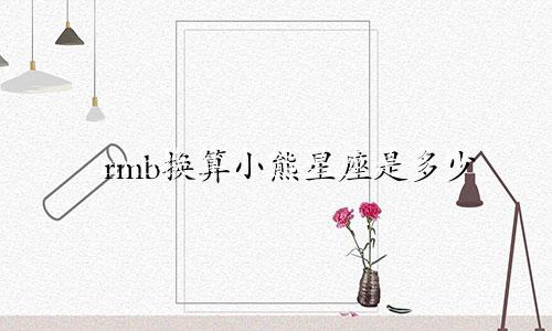 rmb换算小熊星座是多少