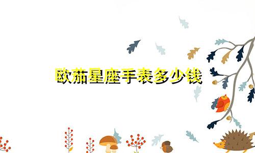 欧茄星座手表多少钱