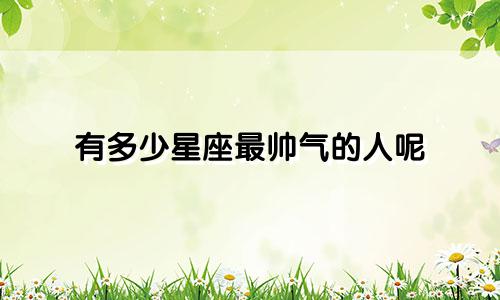 有多少星座最帅气的人呢
