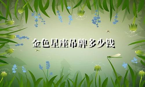 金色星座吊牌多少钱
