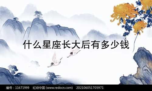什么星座长大后有多少钱