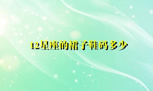 12星座的裙子鞋码多少