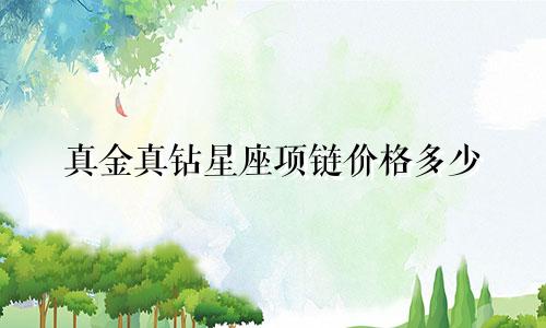 真金真钻星座项链价格多少