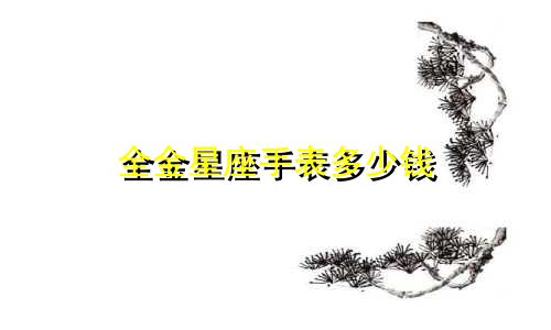 全金星座手表多少钱