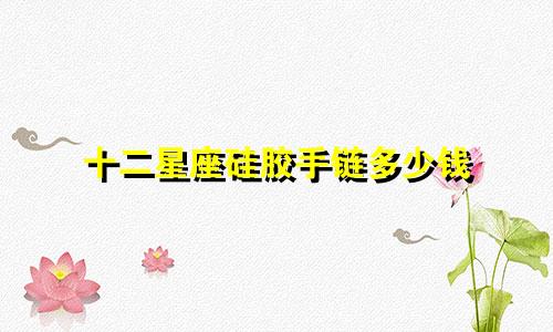 十二星座硅胶手链多少钱