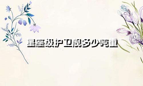 星座级护卫舰多少吨重