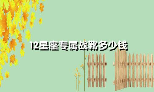 12星座专属战靴多少钱
