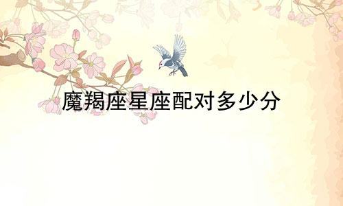 魔羯座星座配对多少分