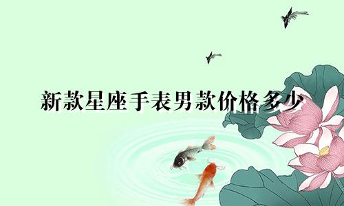 新款星座手表男款价格多少
