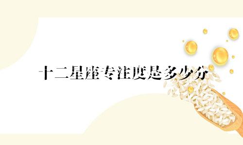 十二星座专注度是多少分