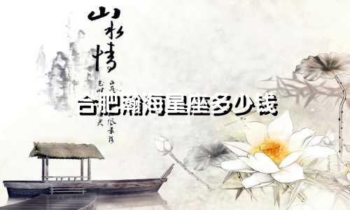 合肥瀚海星座多少钱