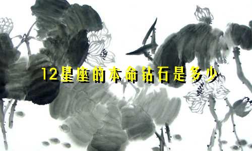 12星座的本命钻石是多少